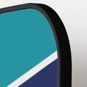 Blauwe strepen pickleball paddle (Links Detail)