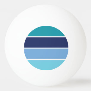 Blauwe strepen pingpongbal