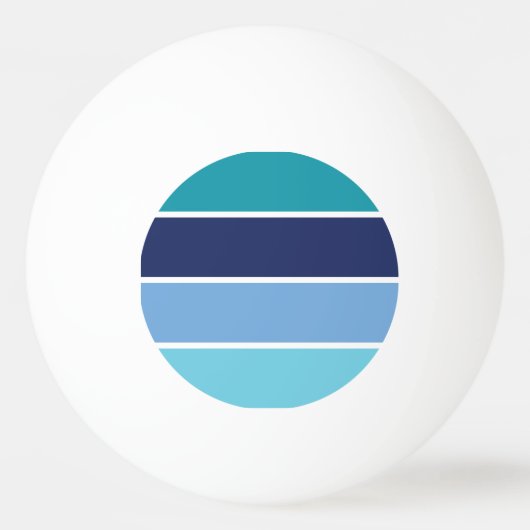 Blauwe strepen pingpongbal (Voorkant)