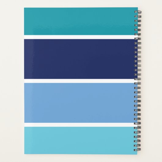 Blauwe strepen planner (Achterkant)