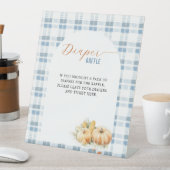 Blauwe Strepen Pompoen Luier Raffle Reclamebord Met Voetstuk (Insitu)