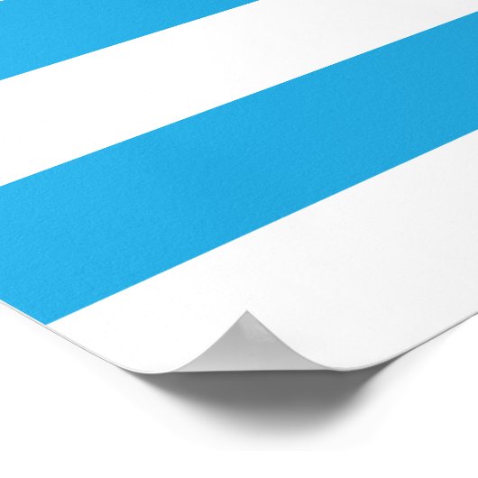 Blauwe strepen poster (Hoek)