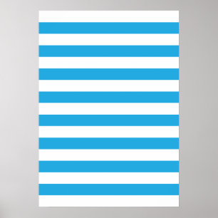 Blauwe strepen poster