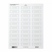 Blauwe Strepen Retouradres Etiket (Full Sheet)