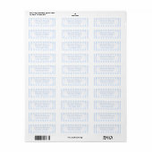 Blauwe Strepen Retouradres Label (Full Sheet)