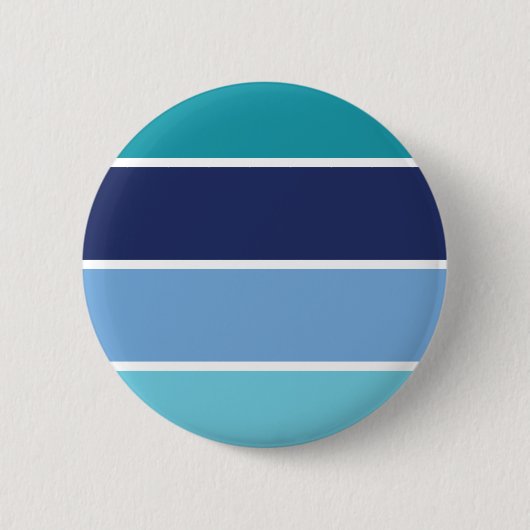 Blauwe strepen ronde button 5,7 cm (Voorkant)