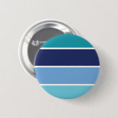 Blauwe strepen ronde button 5,7 cm (Voorkant /achterkant)