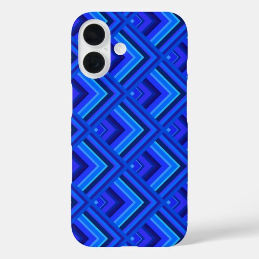 Blauwe strepen schaalpatroon Case-Mate iPhone case (Achterkant)
