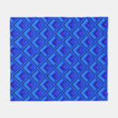 Blauwe strepen schaalpatroon fleece deken (Voorkant (Horizontaal))