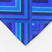 Blauwe strepen schaalpatroon fleece deken (Hoek)