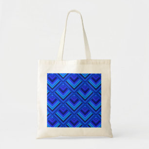 Blauwe strepen schaalpatroon tote bag