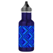 Blauwe strepen schaalpatroon waterfles  (Rechts)