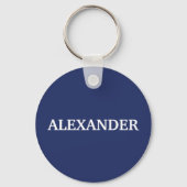 Blauwe strepen sleutelhanger (Achterkant)