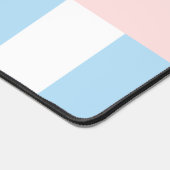 Blauwe strepen, streeppatroon, lijnen, Jouw naam Bureaumat (Hoek)