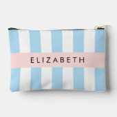 Blauwe strepen, streeppatroon, lijnen, Jouw naam Etui (Achterkant)