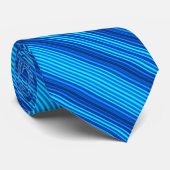 Blauwe strepen stropdas (Opgerold)