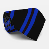 Blauwe strepen stropdas (Opgerold)