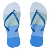 Blauwe strepen teenslippers (Voetbed)