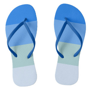 Blauwe strepen teenslippers