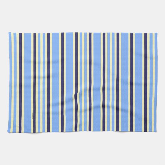 Blauwe strepen theedoek (Horizontaal)