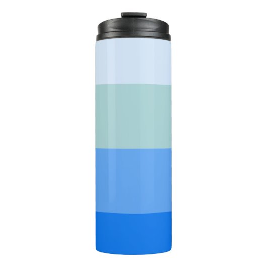 Blauwe strepen thermosbeker (Voorkant)
