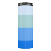 Blauwe strepen thermosbeker (Achterkant)
