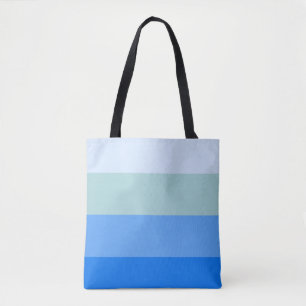 Blauwe strepen tote bag