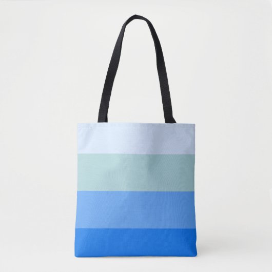 Blauwe strepen tote bag (Voorkant)