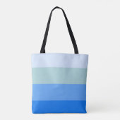 Blauwe strepen tote bag (Achterkant)