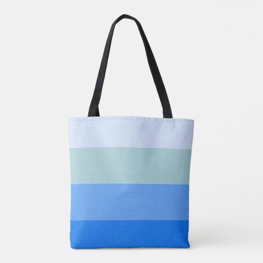 Blauwe strepen tote bag (Achterkant)