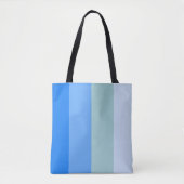 Blauwe strepen tote bag (Voorkant)