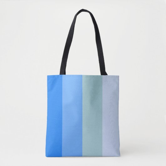 Blauwe strepen tote bag (Voorkant)
