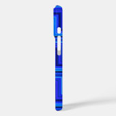 Blauwe strepen trappen patroon Case-Mate iPhone case (Achterkant / Links)