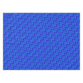 Blauwe strepen trappenpatroon tafelkleed (Voorkant (Horizontaal))