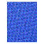 Blauwe strepen trappenpatroon tafelkleed (Voorkant)