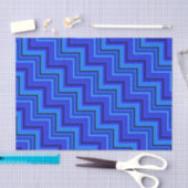 Blauwe strepen trappenpatroon tissuepapier (Craft)