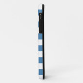 Blauwe strepen, Trendy patroon iPhone 5 hoesje (Achterkant/links)