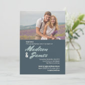 Blauwe strepen | Uitnodigingen van de verdragsluit (Staand voorkant)