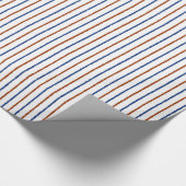 Blauwe strepen van bruin en marineblauw met niet-g cadeaupapier (Hoek)