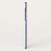 Blauwe strepen van bruin en marineblauw met niet-g Case-Mate iPhone case (Achterkant/links)