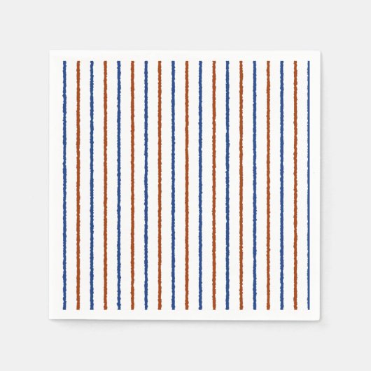 Blauwe strepen van bruin en marineblauw met niet-g servet (Voorkant)