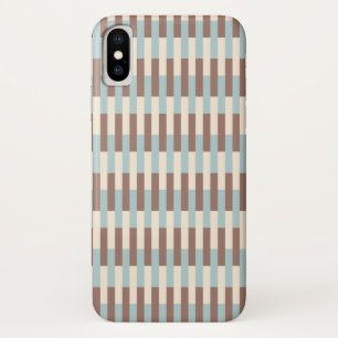 Blauwe strepen van bruin Tan Case-Mate iPhone Case