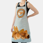 Blauwe strepen van gebak van gebak van Logo Schort (Insitu)