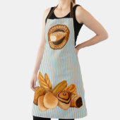 Blauwe strepen van gebak van gebak van Logo Schort (Insitu)