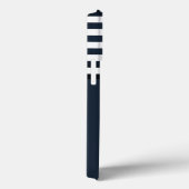 Blauwe strepen van gouden metalen ananasappelen Case-Mate iPhone case (Achterkant / Rechts)