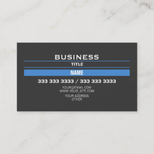 Blauwe strepen visitekaartje