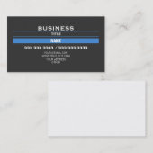 Blauwe strepen visitekaartje (Voorkant / Achterkant)