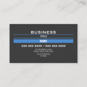 Blauwe strepen visitekaartje (Voorkant)