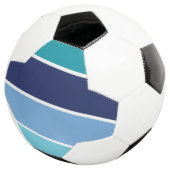 Blauwe strepen voetbal (Drie kwart)