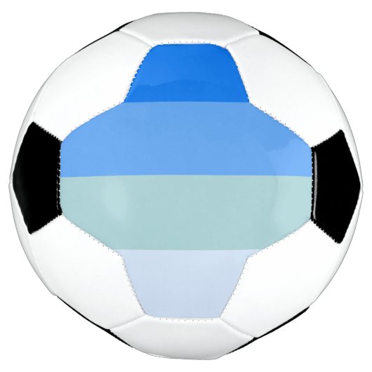 Blauwe strepen voetbal (Gedraaid)